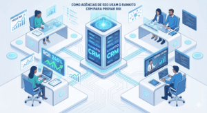 nfográfico: Como agências de SEO usam o CRM Rankito para rastrear leads e provar ROI de projetos de Rank & Rent.